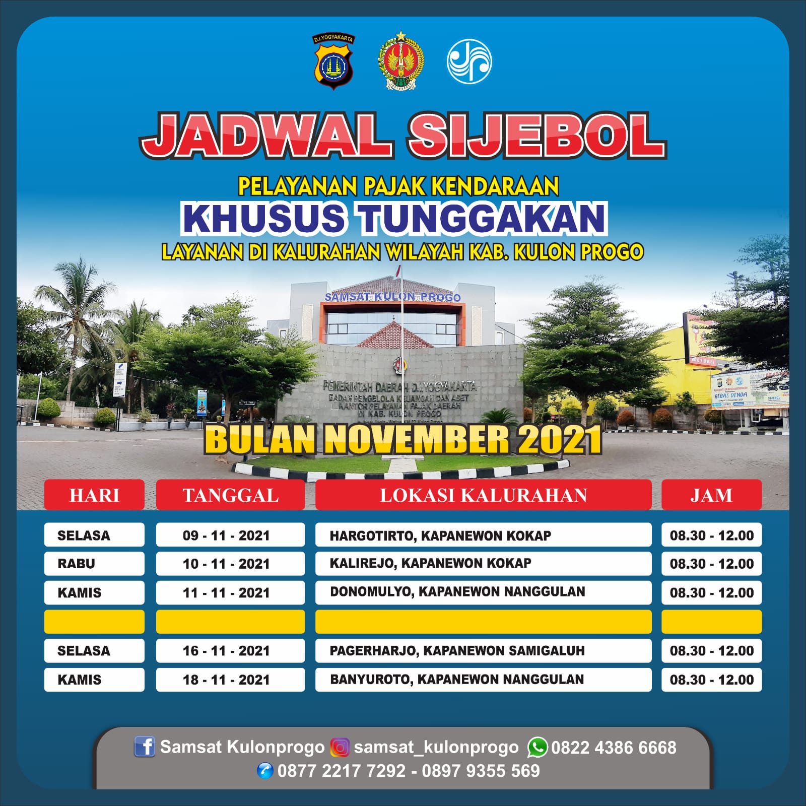 10 November 2021, Samsat Kulon Progo Jemput Bola Ke Kalirejo